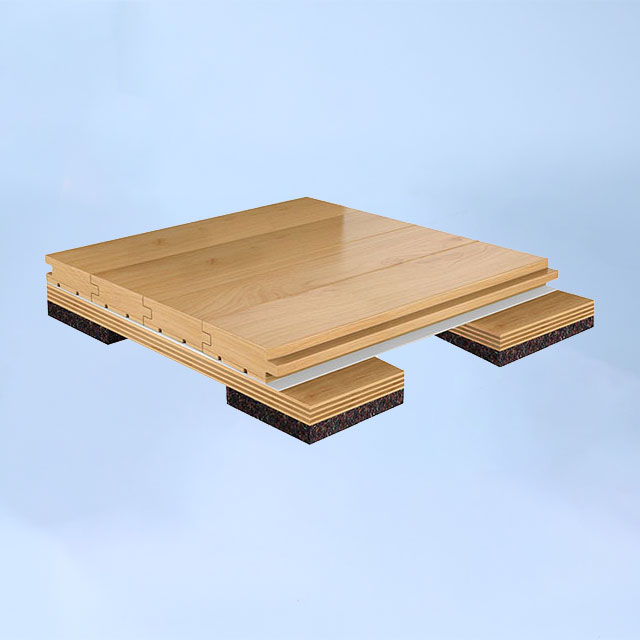 實木運動地板板式龍骨結構