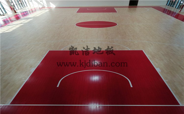 江西九江都昌第五小學體育館實木運動地板案例——凱潔實木運動地板廠家